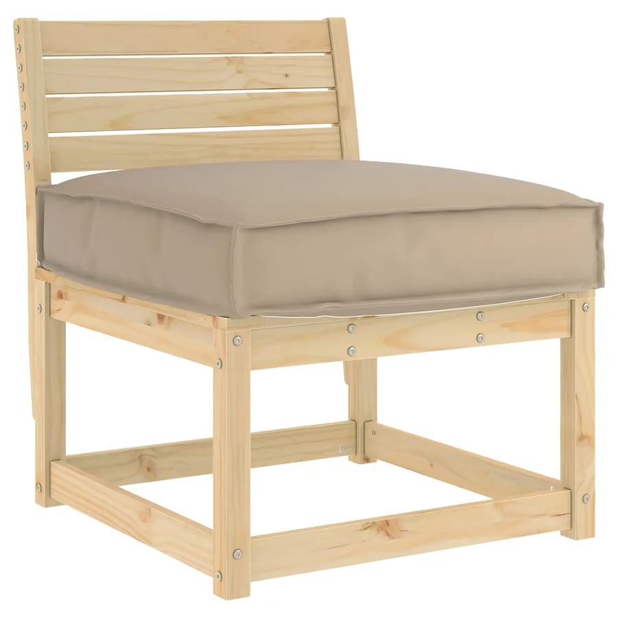 Coussin Taupe 60 x 60 x 12 cm Tissu Oxford - 2