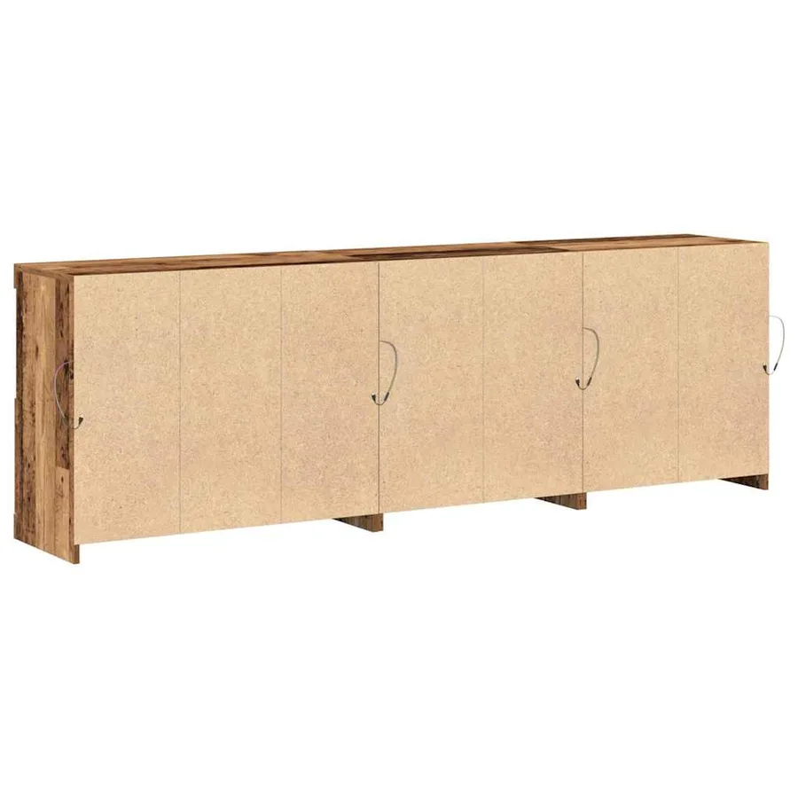 Buffet LED Bois ancien 202 x 37 x 67 cm Bois d'ingénierie - 9