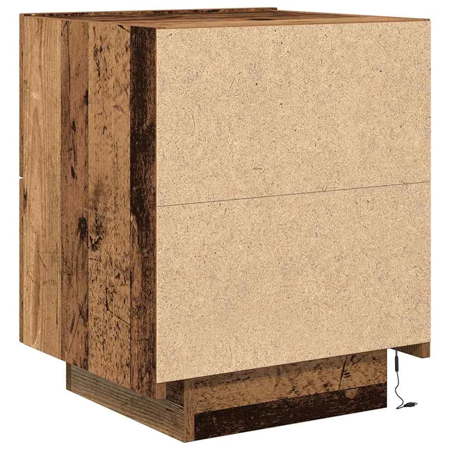 Cabinet de chevet avec tiroir 2 pcs Bois ancien 45 x 40 x 55 cm - 8