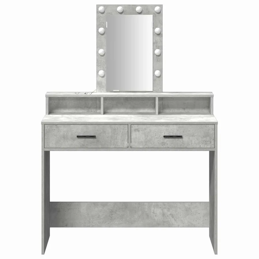 Table de Toilette Gris 100 x 41 x 140 cm Bois d'ingénierie - 5