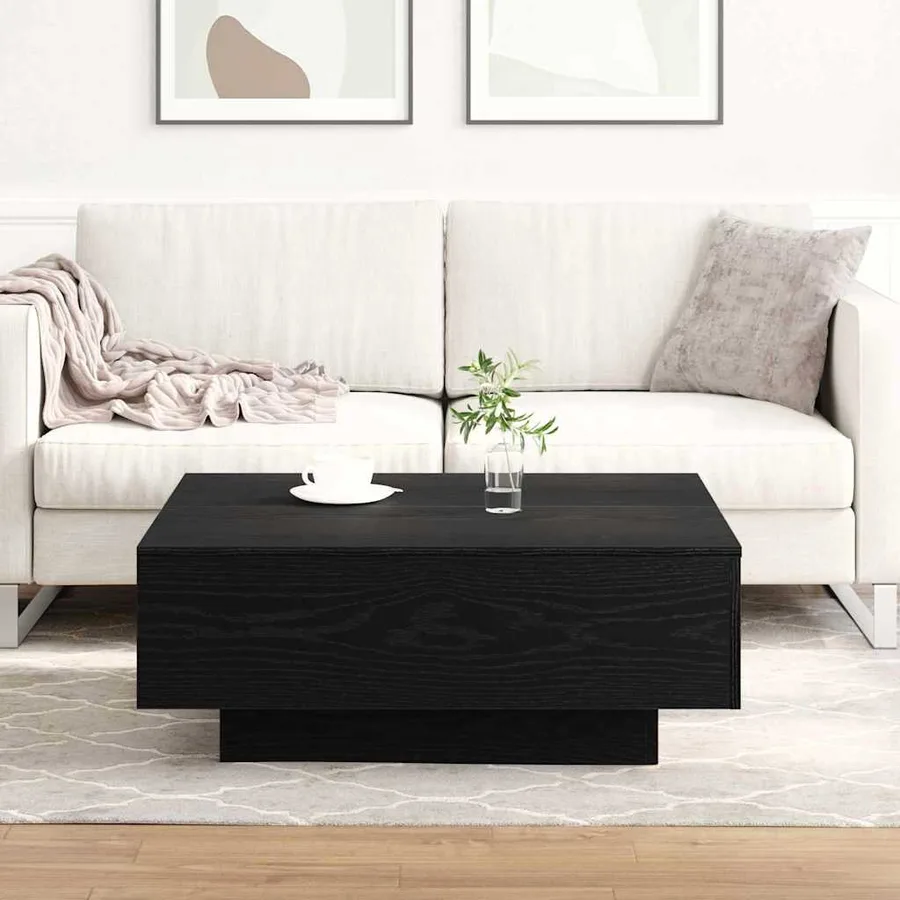 Table basse Chêne noir 80 x 80 x 31 cm - 4