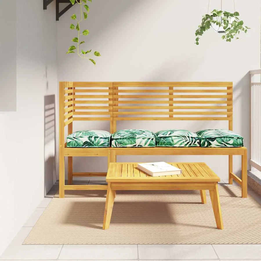 Coussin Feuille 4 pcs Motif feuille 40 x 40 x 8 cm Tissu Oxford