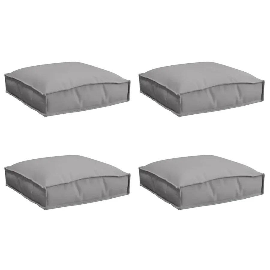Coussin 4 pcs Gris 40 x 40 x 8 cm Tissu Oxford - 2