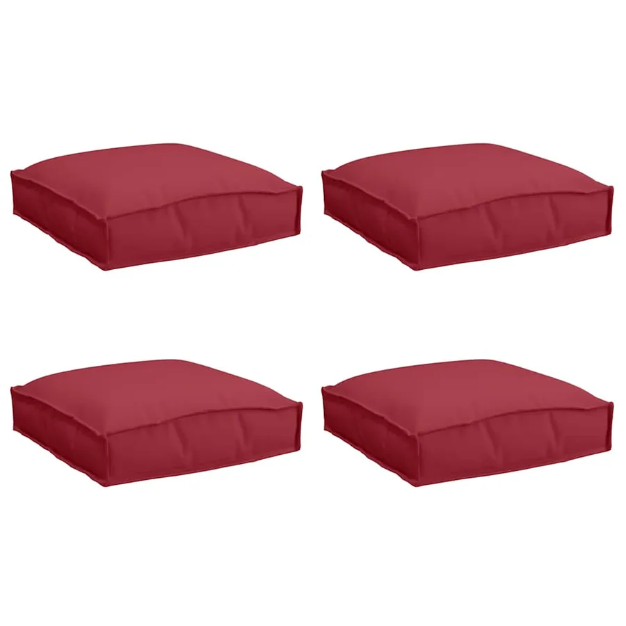 Coussin 4 pcs Bordeaux 40 x 40 x 8 cm Tissu Oxford - 2
