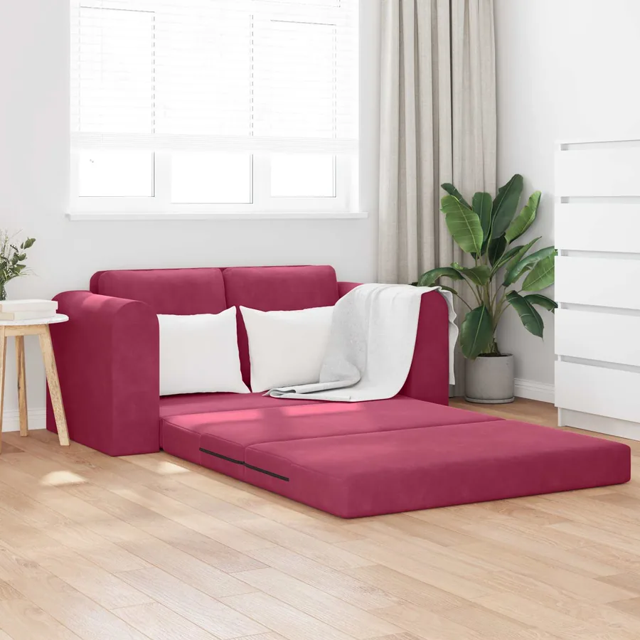 Canapé-Lit Bordeaux 148 x 71 x 83 cm Velours