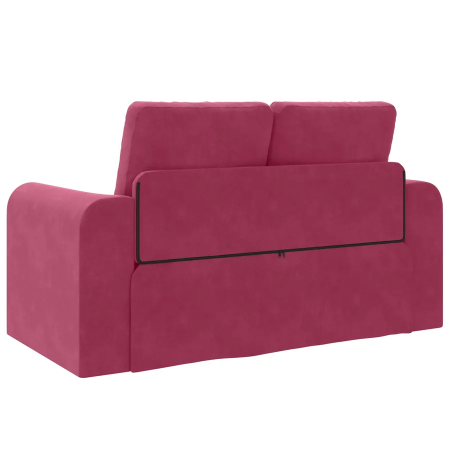 Canapé-Lit Bordeaux 148 x 71 x 83 cm Velours - 7