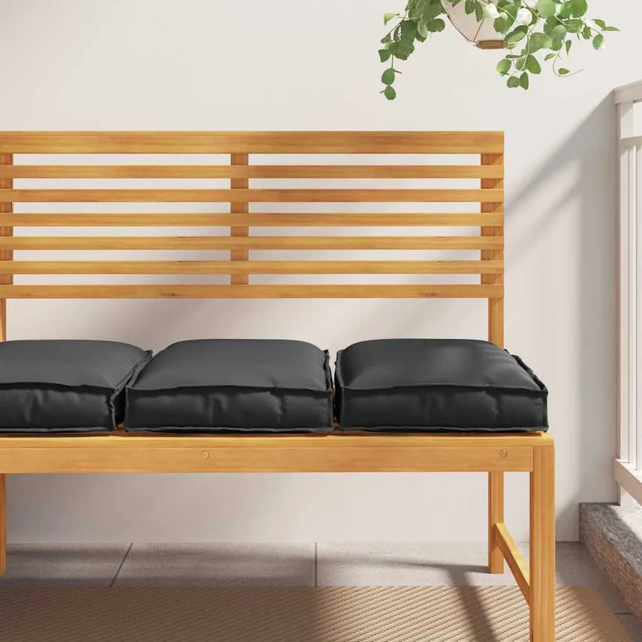 Coussin 2 pcs Noir 40 x 40 x 8 cm Tissu Oxford