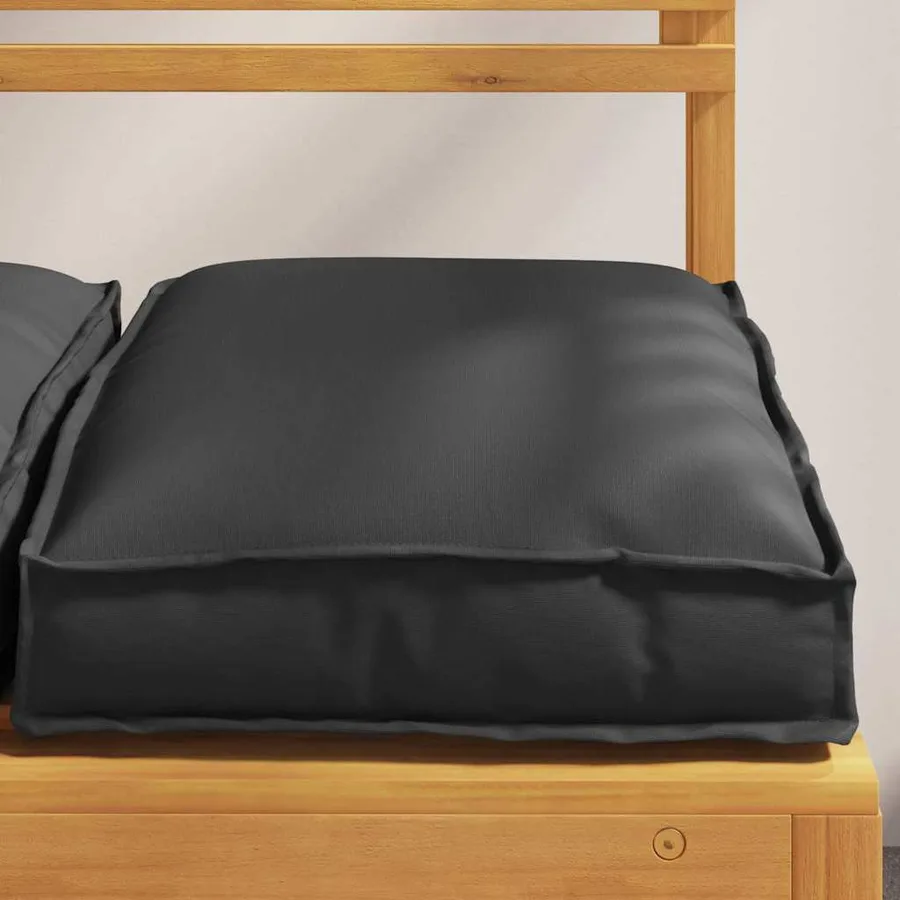 Coussin 2 pcs Noir 40 x 40 x 8 cm Tissu Oxford - 4