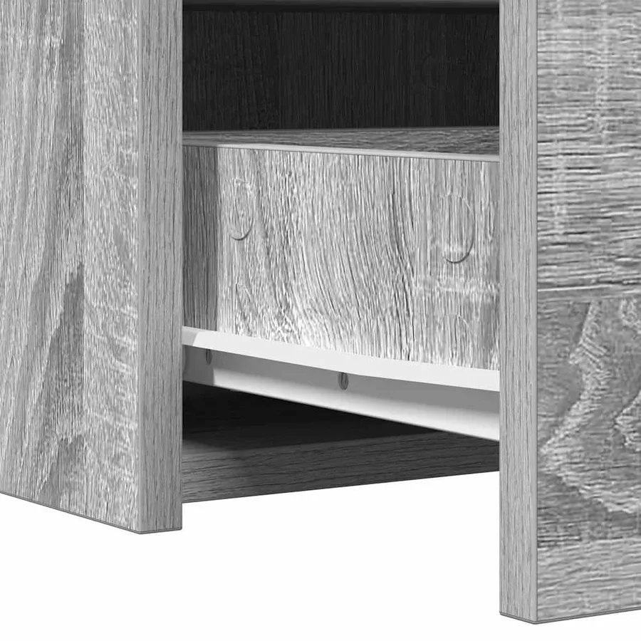 Table de Toilette Gris 83 x 40 x 70 cm Bois d'ingénierie - 11