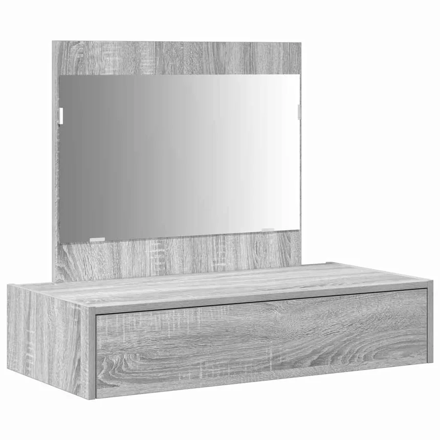 Table de Toilette Gris 83 x 40 x 70 cm Bois d'ingénierie - 2