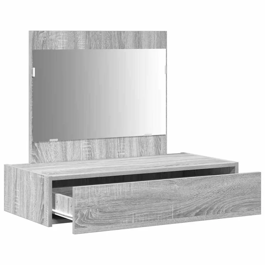 Table de Toilette Gris 83 x 40 x 70 cm Bois d'ingénierie - 5