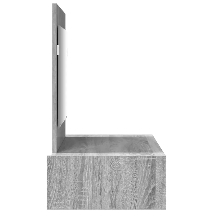 Table de Toilette Gris 83 x 40 x 70 cm Bois d'ingénierie - 7