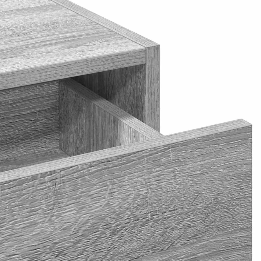 Table de Toilette Gris 83 x 40 x 70 cm Bois d'ingénierie - 9
