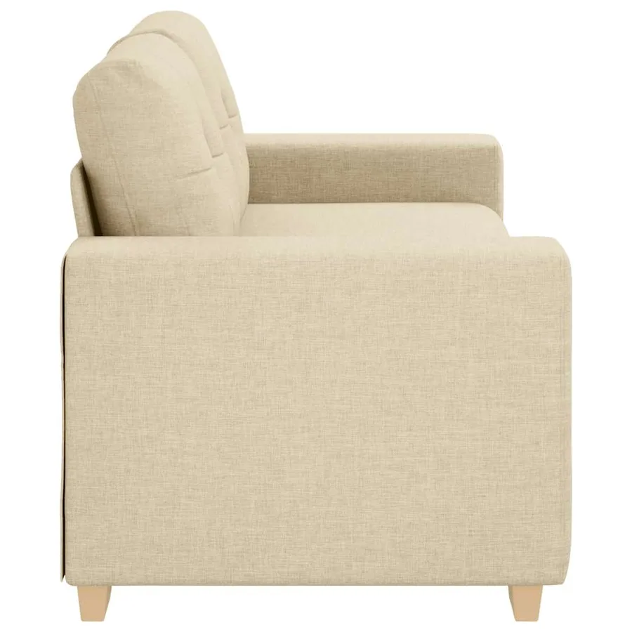 Canapé deux places crème 180x77x82 cm en tissu - 5