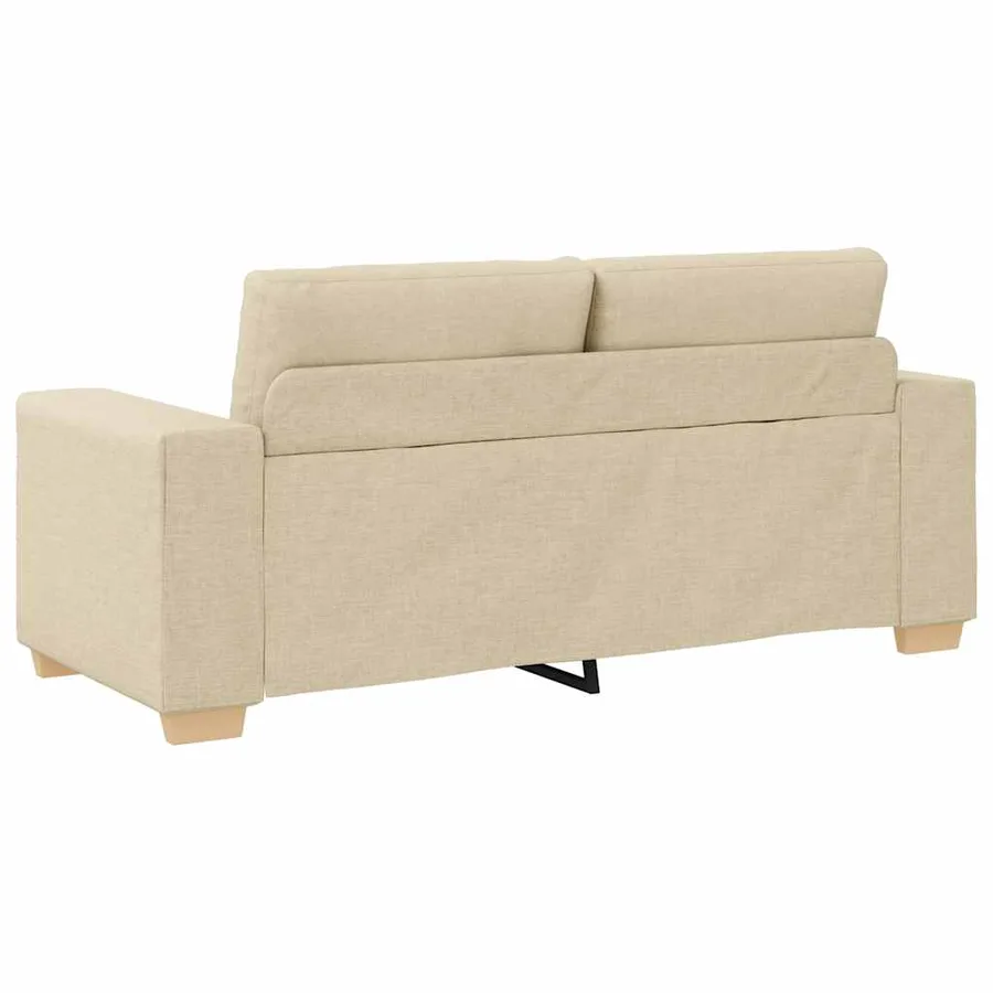 Canapé deux places crème 180x77x82 cm en tissu - 6
