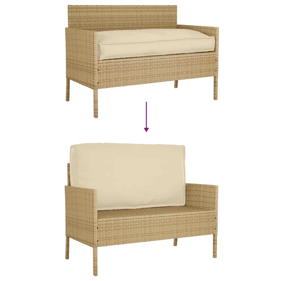 Coussin Beige 120 x 60 x 12 cm Tissu Oxford - 10