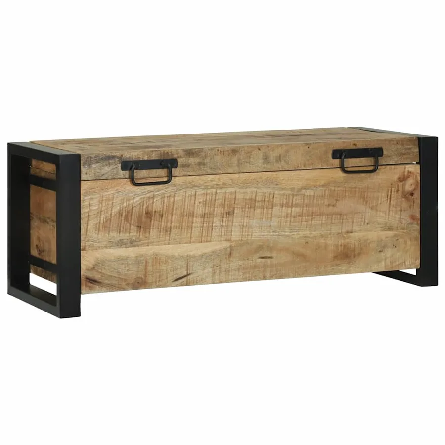 Coffres de rangement 80 x 30 x 30 cm Bois de manguier massif - 3