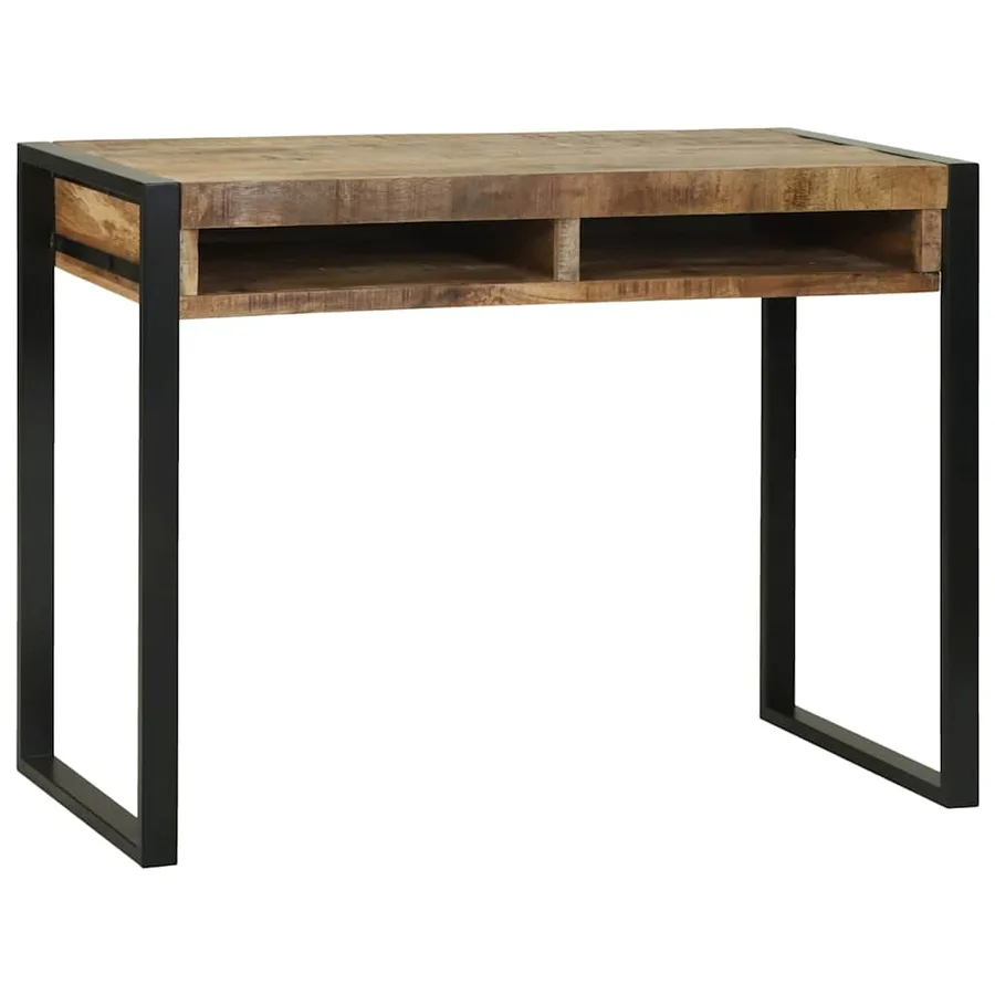 Table de Toilette avec étagère Marron Bois de manguier massif - 3