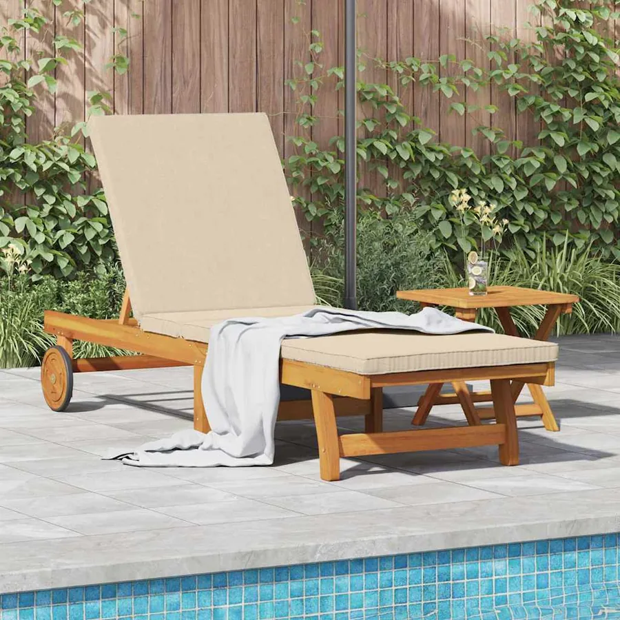 Transat Marron 199 x 63 x 85 cm Bois d'Acacia Massif