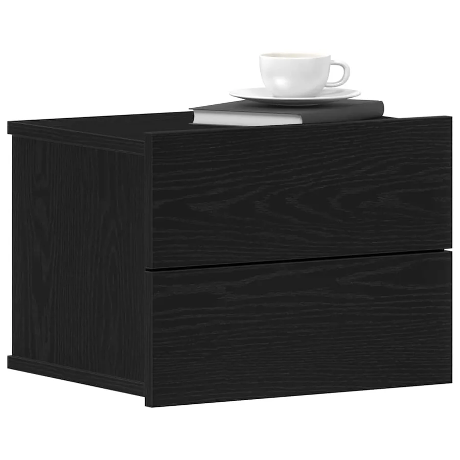 Cabinet de chevet avec tiroir 2 pcs Chêne noir 40 x 30 x 30 cm - 3