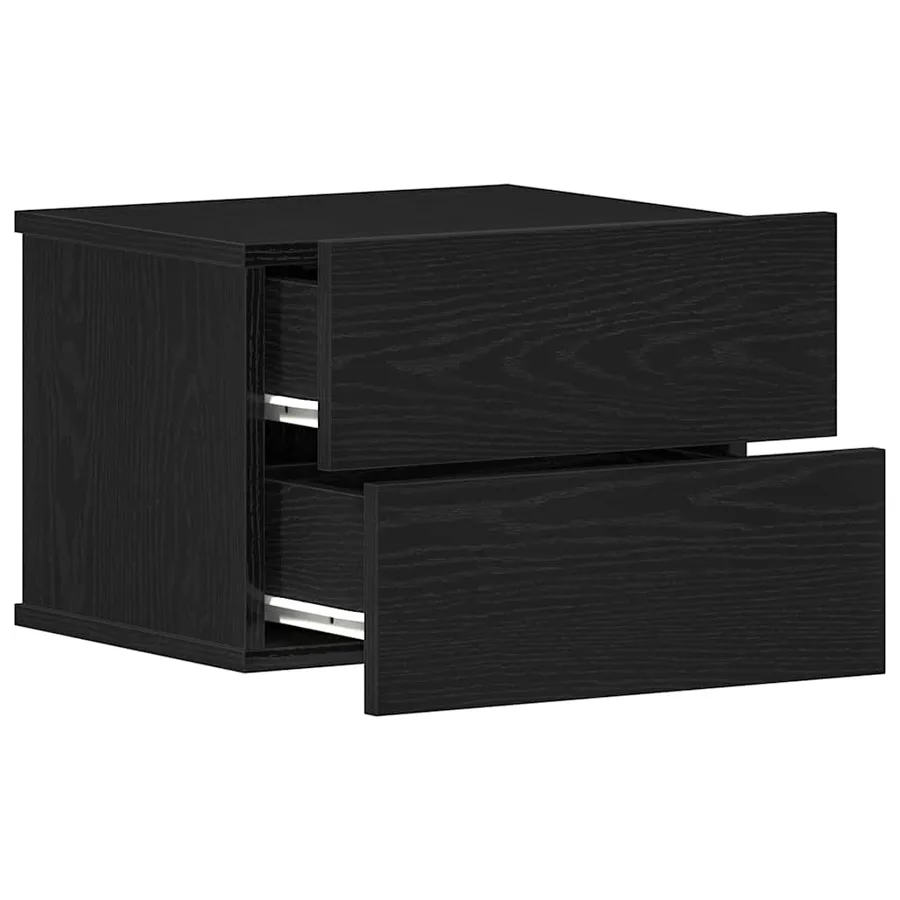 Cabinet de chevet avec tiroir 2 pcs Chêne noir 40 x 30 x 30 cm - 6