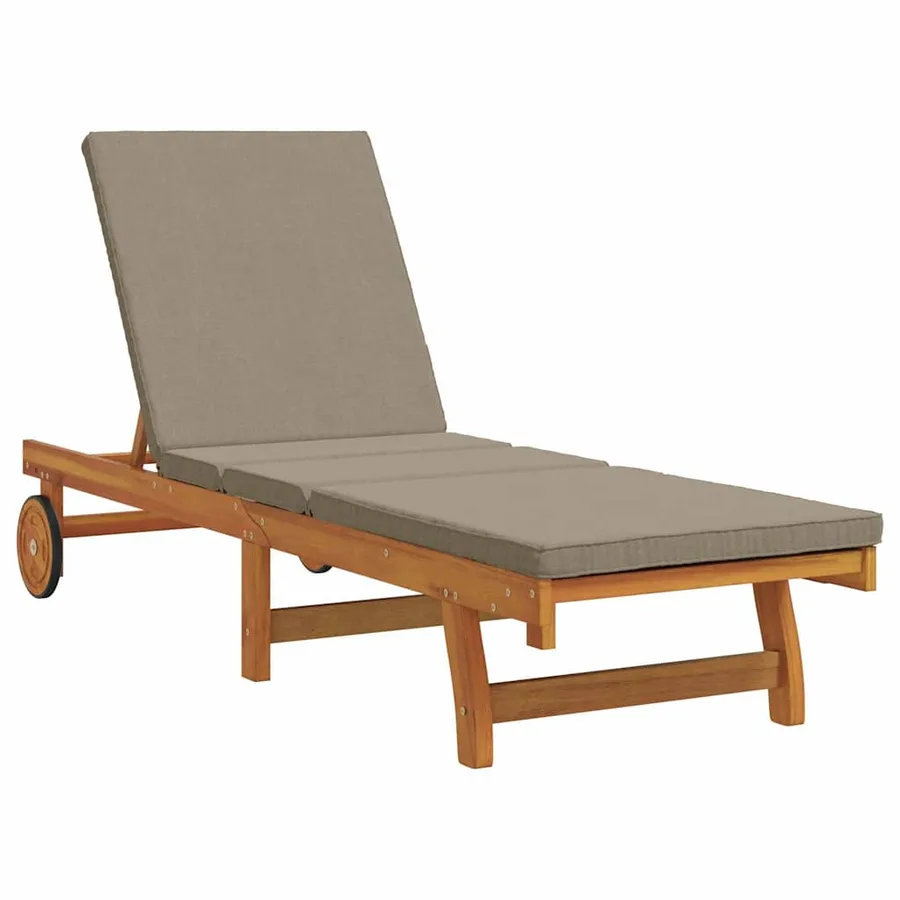 Transat 2-personne 3 pcs Marron Bois d'Acacia Massif - 4