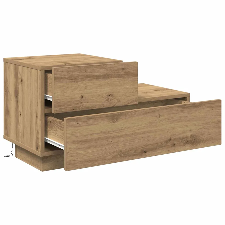 Cabinet de chevet Chêne artisanal 70 x 36 x 40,5 cm - 5