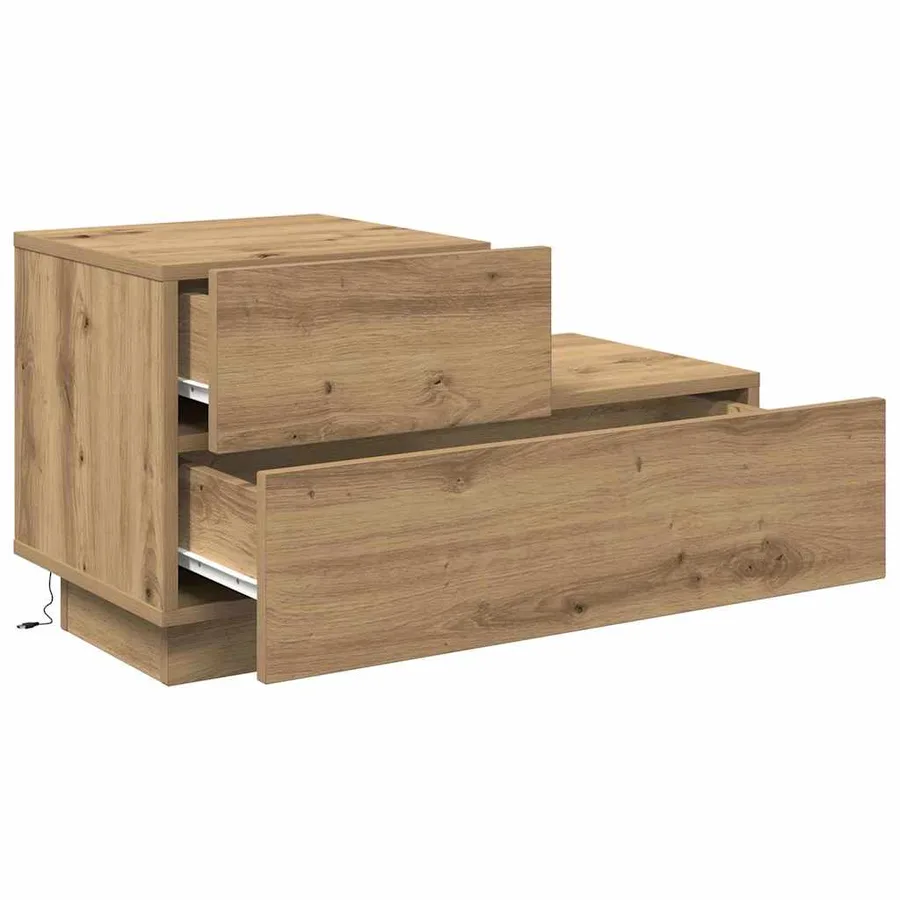 Cabinet de chevet Chêne artisanal 70 x 36 x 40,5 cm - 6