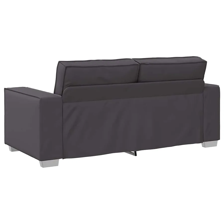 Canapé deux places Gris 180 cm Simili cuir - 4