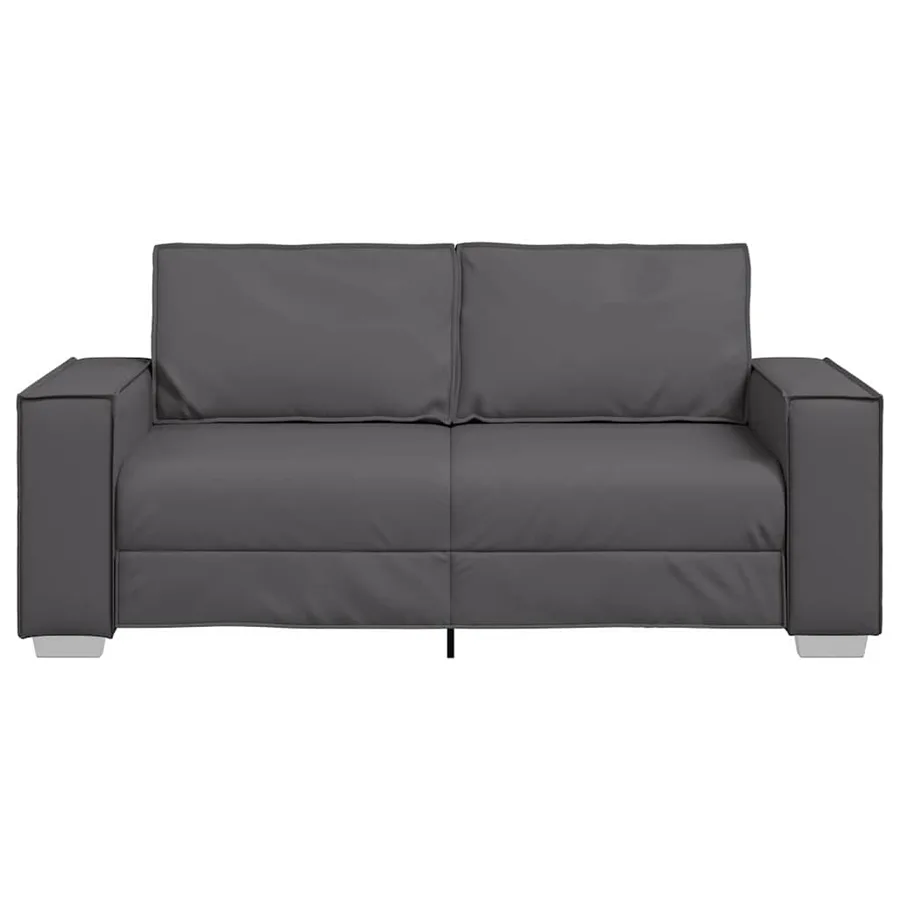 Canapé deux places Gris 180 cm Simili cuir - 5