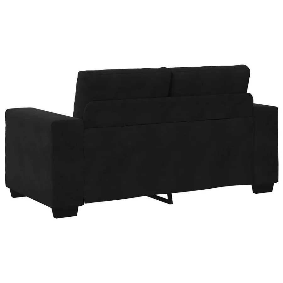 Ensemble de Canapés 3 pcs Noir 221 x 80 x 80 cm Velours - 9