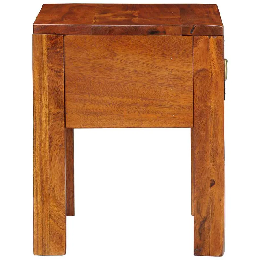 Table d'appoint avec tiroir Marron 40 x 30 x 36 cm - 5