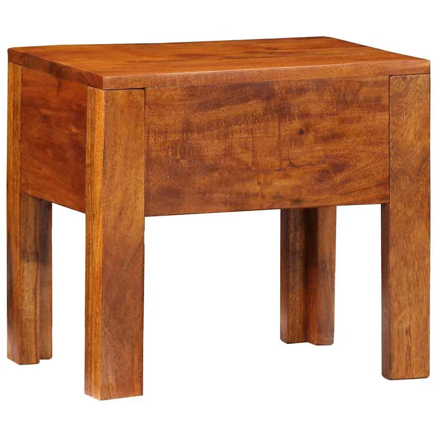 Table d'appoint avec tiroir Marron 40 x 30 x 36 cm - 6