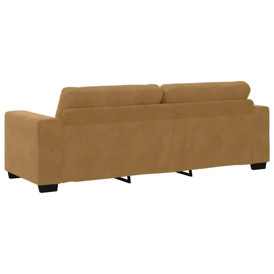 Ensemble de Canapés 3 pcs Marron 221 x 80 x 80 cm Velours - 9