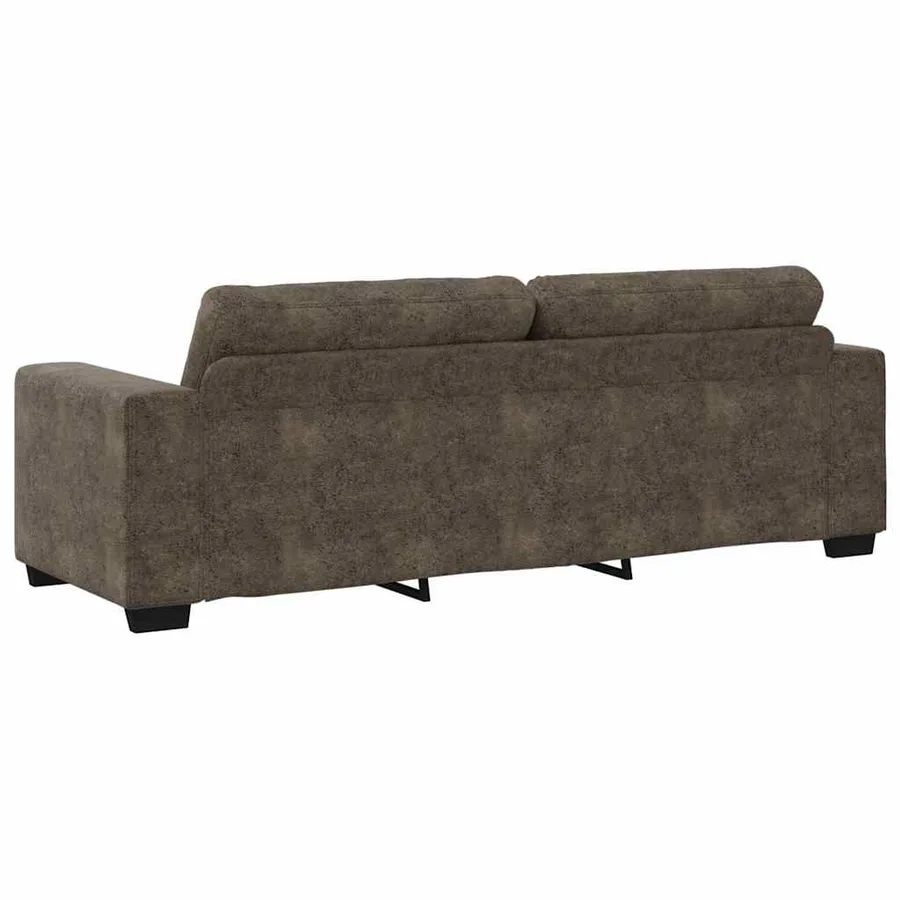 Ensemble canapé 2 pièces avec coussins gris foncé similicuir - 7