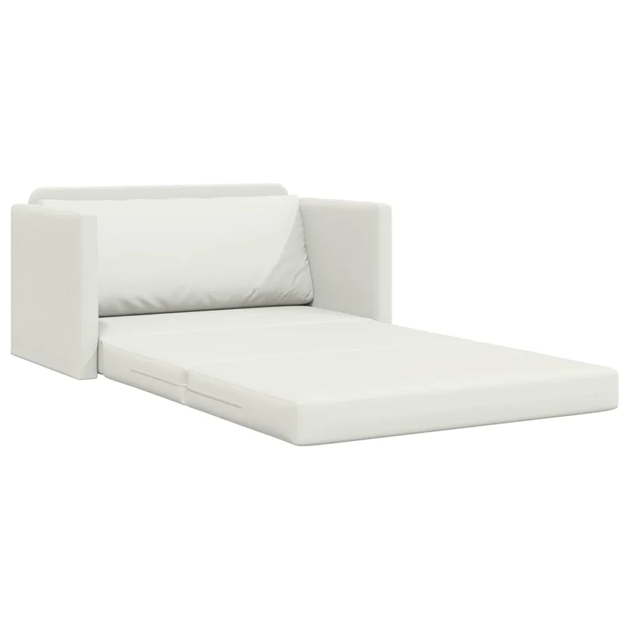 Canapé-Lit Blanc 124 x 71 x 78 cm Simili cuir - 4