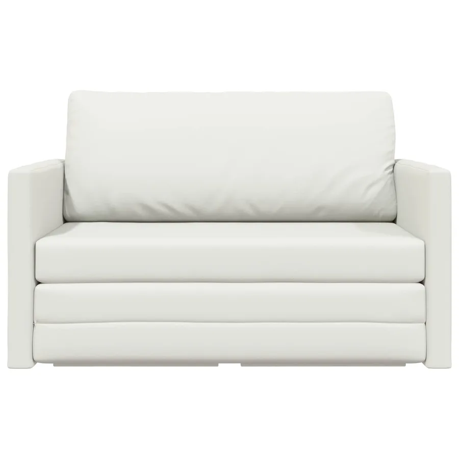 Canapé-Lit Blanc 124 x 71 x 78 cm Simili cuir - 5