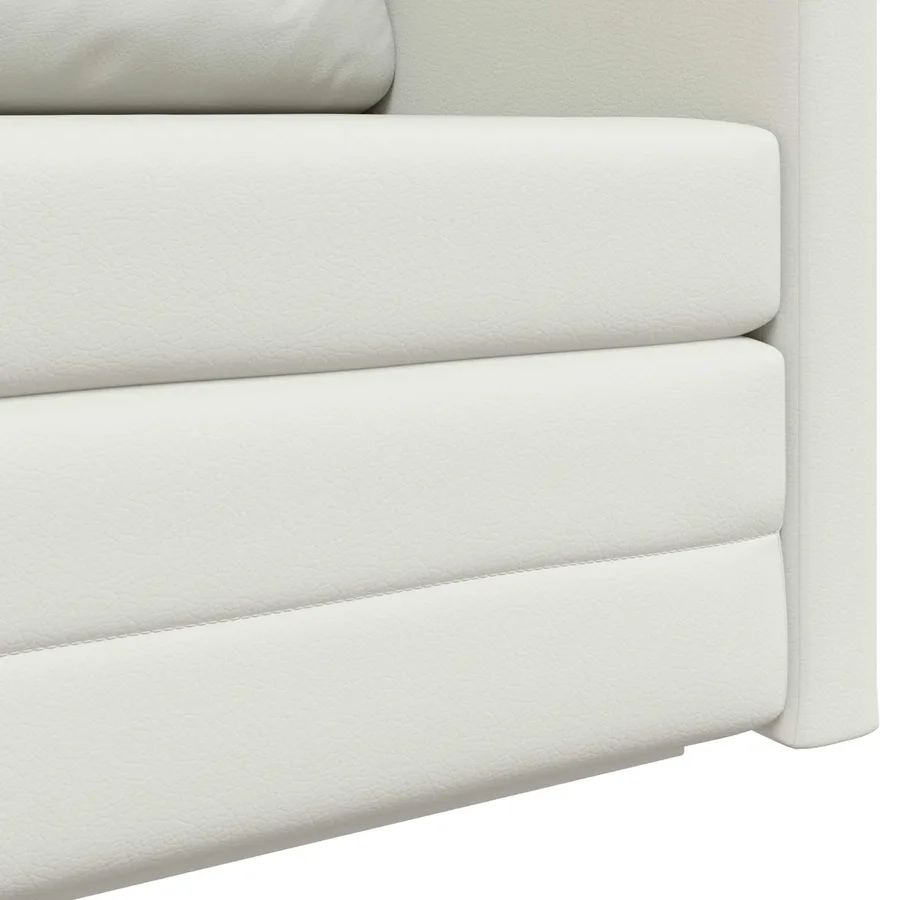 Canapé-Lit Blanc 124 x 71 x 78 cm Simili cuir - 9