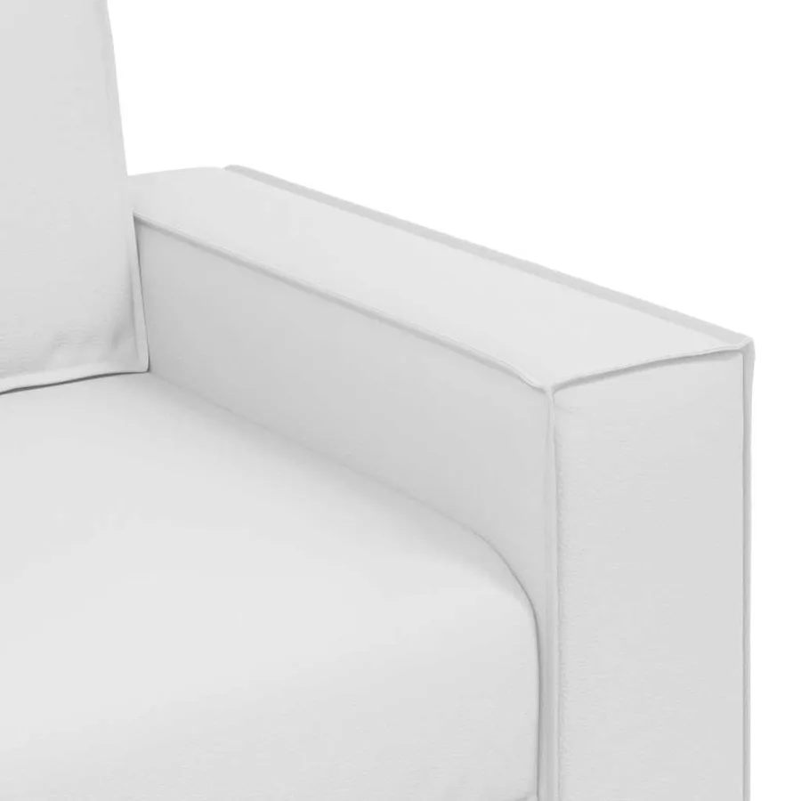 Fauteuil Blanc 100 cm Simili cuir - 6
