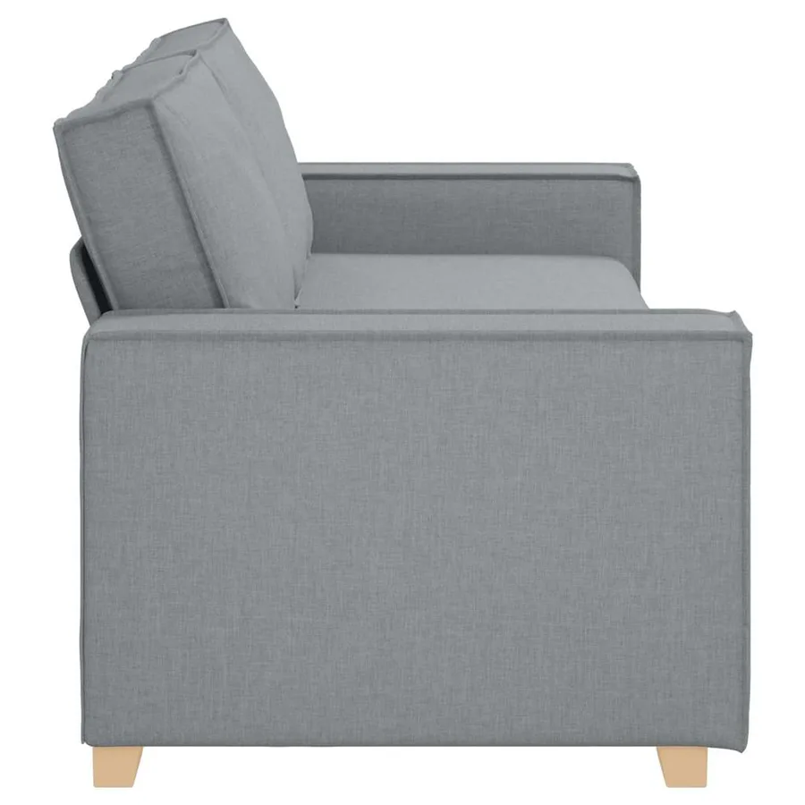 Canapé 3 places Gris clair 220x78x84 cm Tissu - 6
