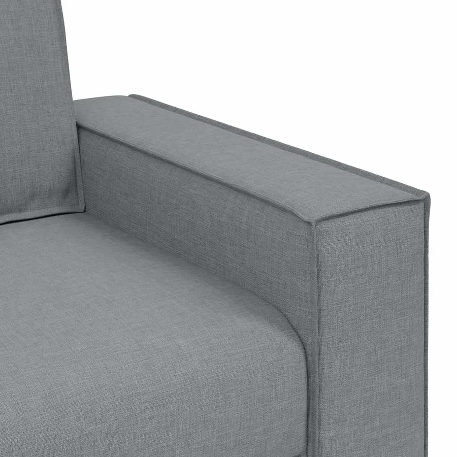 Canapé 3 places Gris clair 220x78x84 cm Tissu - 7