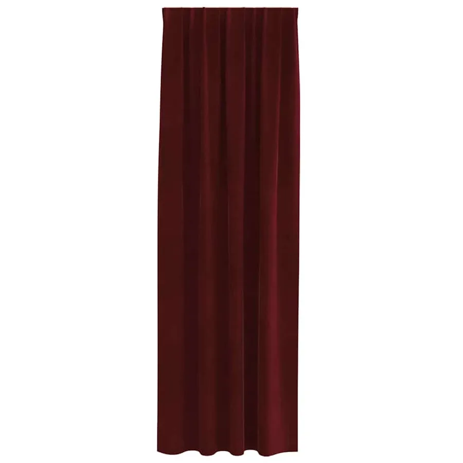 Rideaux occultants 2 pcs Bordeaux 140 x 245 cm Velours - 4