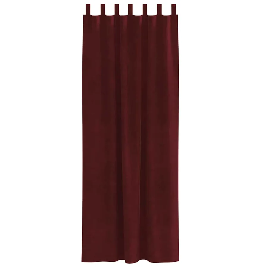 Rideaux occultants 2 pcs Bordeaux 140 x 260 cm Velours - 4