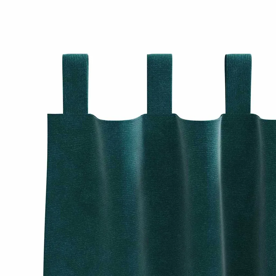 Rideaux occultants 2 pcs Vert foncé 140 x 260 cm Velours - 5