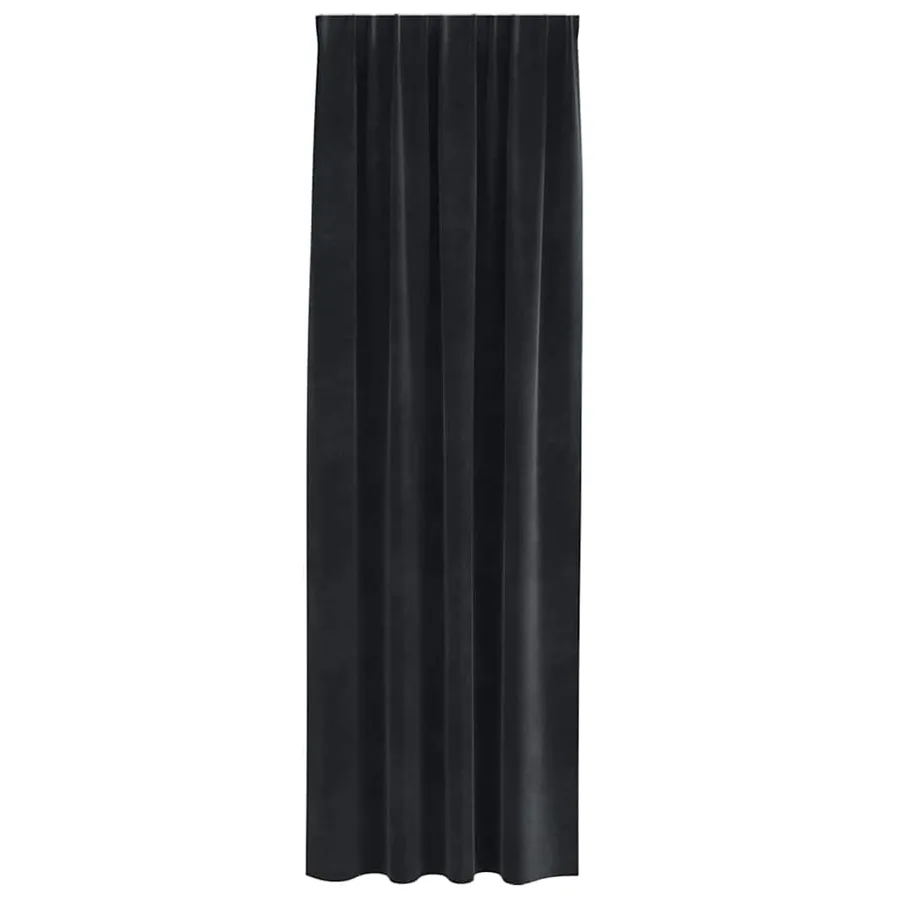 Rideaux occultants 2 pcs Noir 140 x 225 cm Velours - 4