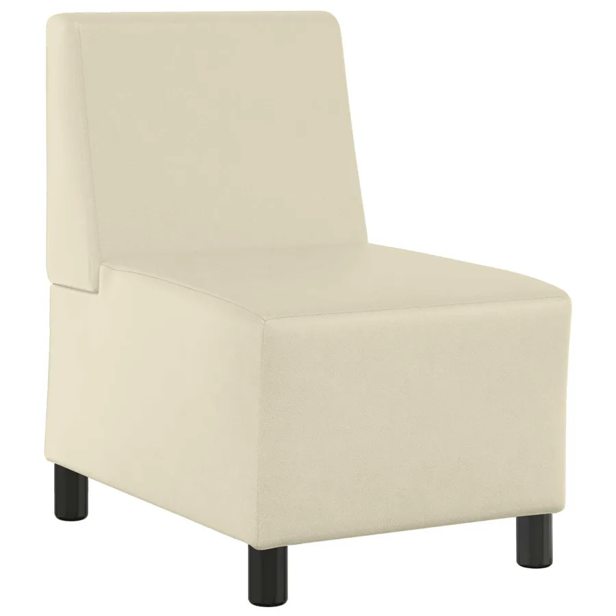 Fauteuil crème 55 cm similicuir - 2