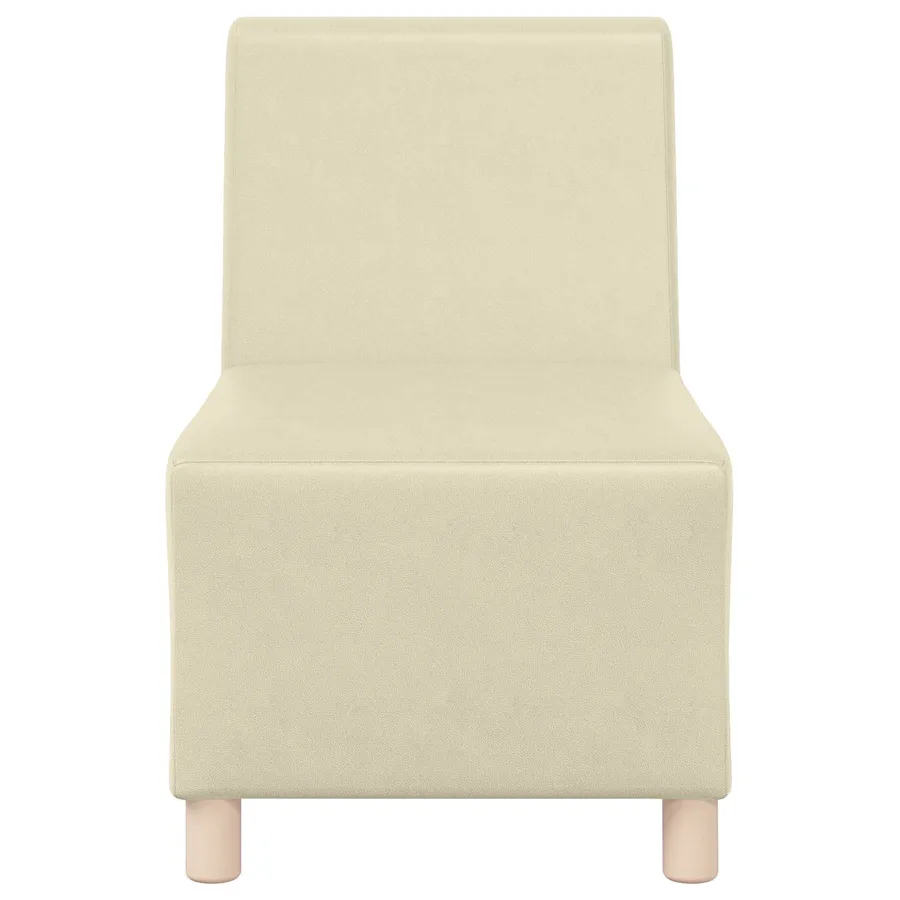 Fauteuil crème 55 cm similicuir - 4