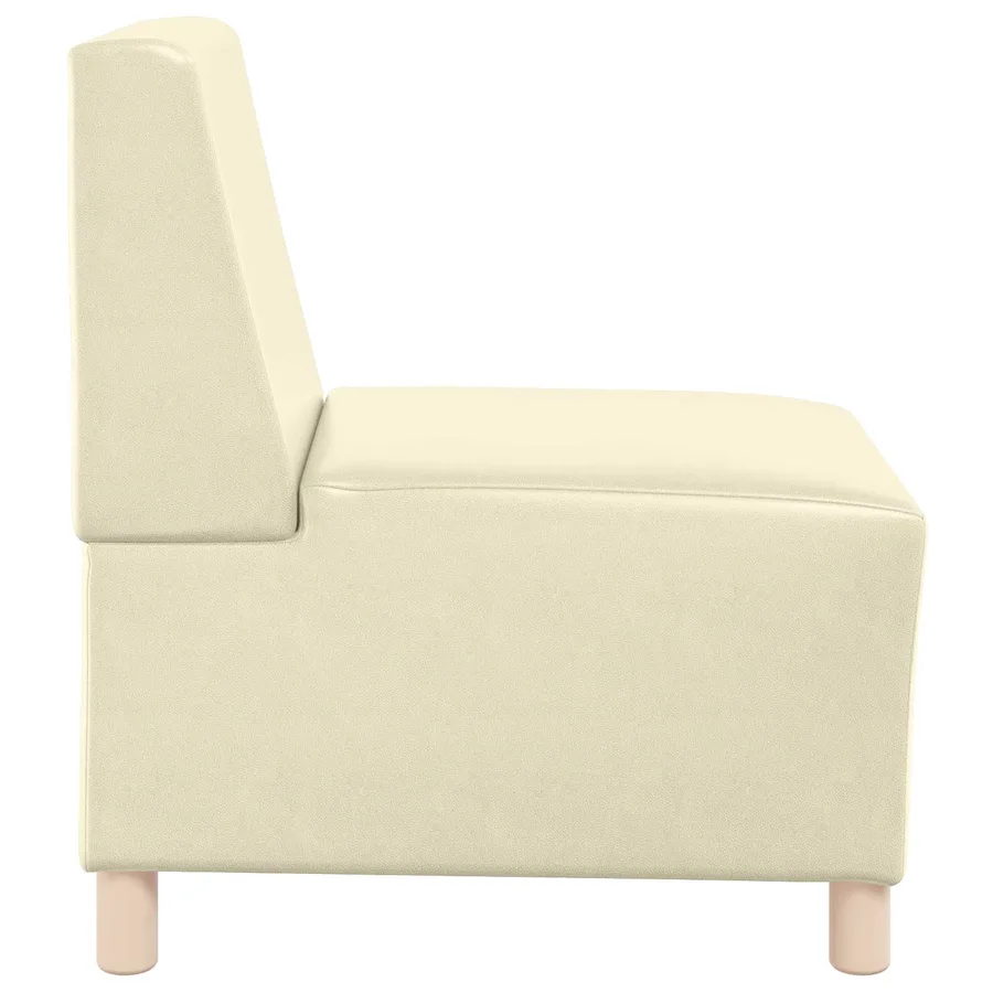 Fauteuil crème 55 cm similicuir - 5