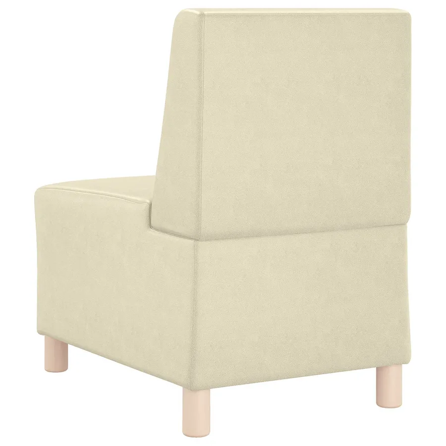 Fauteuil crème 55 cm similicuir - 6
