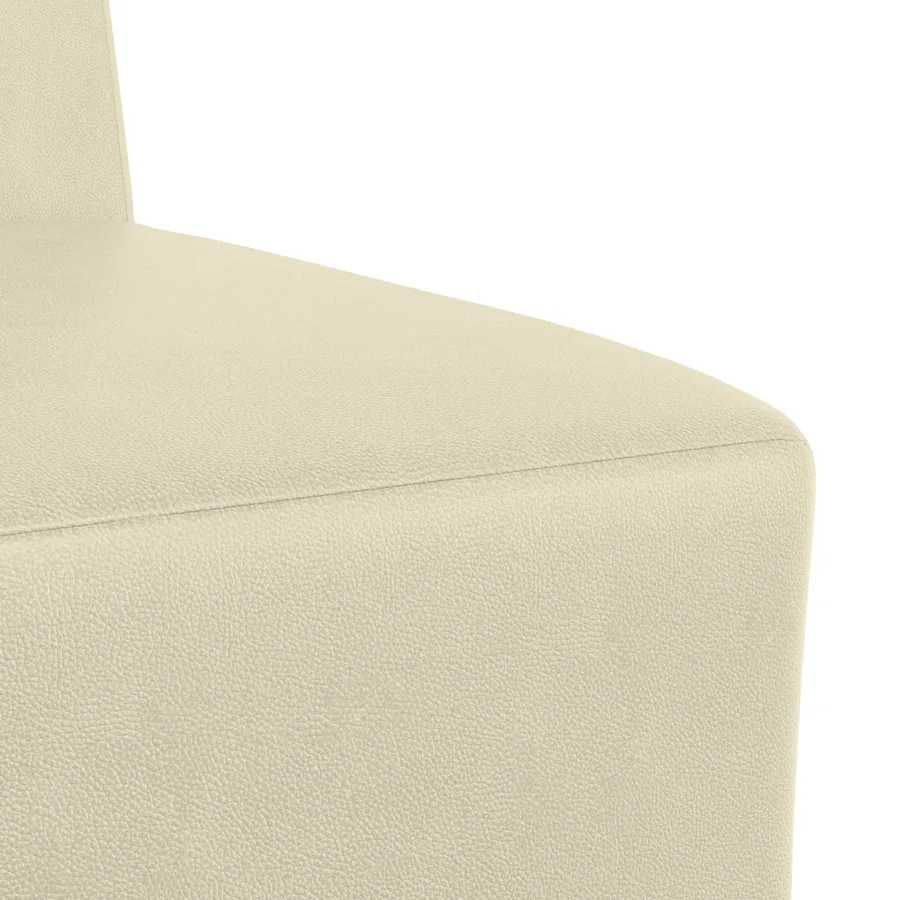 Fauteuil crème 55 cm similicuir - 7